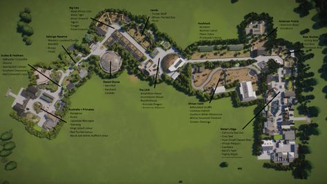 Planet Zoo Layout, Planet Zoo Layout Ideas, Zoo Layout, Planet Ideas, Epic Landscape, Workstation Ideas, Zoo Boo, Animal Enclosures, Zoo Map