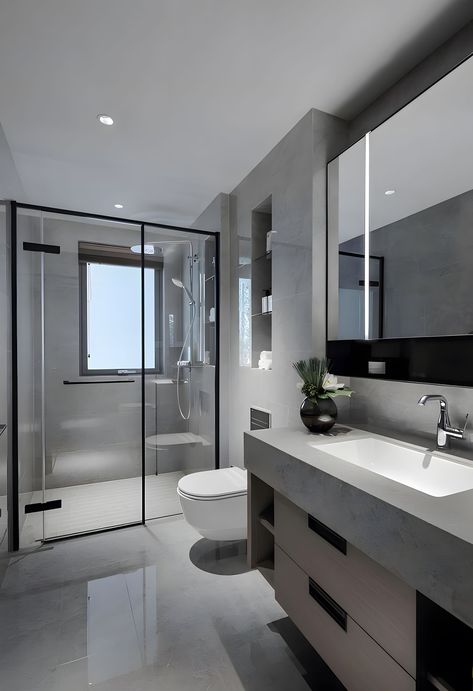 #livingroom #handmade #interiorstyling #interiordesign #bathroom #interior Kaden Hammond, Elegant Bathroom Design, Beautiful Bathroom Decor, Bathroom Interior Design Modern, Small Bathroom Layout, Loft Bathroom, Bathroom Inspiration Modern, Washroom Design, Future Apartment Decor