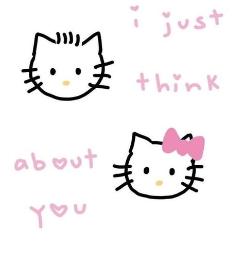 Hello Kitty Love Aesthetic, Hello Kitty And Her Bf, Cute Note It Drawings For Boyfriend, Hello Kitty And Her Boyfriend, Hello Kitty And Boyfriend, Note It Dibujos, Hello Kitty Y Su Novio, Hello Kitty Bf, Hello Kitty Boyfriend