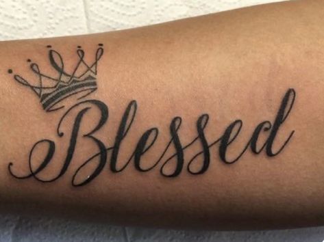 Blessing Tattoo For Women, Blessed Tattoo For Women, Blessed Tattoo, Blessed Tattoos, Cute Hand Tattoos, Neck Tattoos Women, Cute Tattoos For Women, Neck Tattoo, Future Tattoos