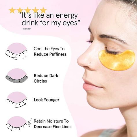 Amazon.com : Under Eye Mask - Reduce Dark Circles, Puffy Eyes, Undereye Bags, Wrinkles - Gel Under Eye Patches, Vegan Cruelty-Free Self Care by grace and stella (24 Pairs, Gold) : Beauty & Personal Care Lipgloss Quotes, Undereye Bags, Eye Care Products, Self Care Items, Eyes Care, Microneedle Derma Roller, Under Eye Patches, Skin Tightening Treatments, Gold Eye Mask