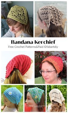 Knit Hair Bandana, Free Crochet Patterns Bandana, Crochet Bandana Headband Free Pattern, Free Crochet Kerchief Patterns, Crochet Hair Kerchief Free Pattern, Crochet Head Kerchief Free Pattern, Crochet Head Bandana Free Pattern, Crocheted Bandana Free Pattern, Free Crochet Hair Accessories Patterns