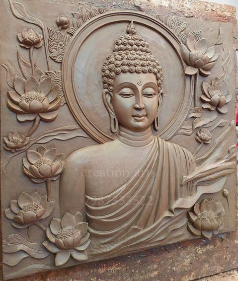 3d Buddha Wall Art, Lord Shiva Sculpture, Buddha Wall Art Canvases, Buddha Photo, Buddha Wall Decor, Buddha Home Decor, Mural Art Design, Buddhist Art Drawing, House Wall Design