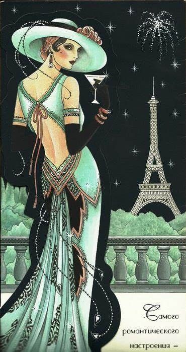 Arte Art Deco, Art Deco Illustrations, Art Deco Cards, Illustration Art Nouveau, Flapper Art, Art Deco Paintings, Art Deco Illustration, Art Deco Lady, Deco Poster