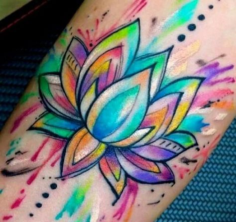 15 Best Lotus Flower Tattoo Designs And Meanings | Styles At Life Watercolor Lotus Tattoo, Tattoo Lotus, Lotus Flower Tattoo Design, Watercolor Lotus, Lotus Tattoo Design, Watercolor Mandala, Polynesian Tattoos, Illustration Tattoo, Geometric Tattoos