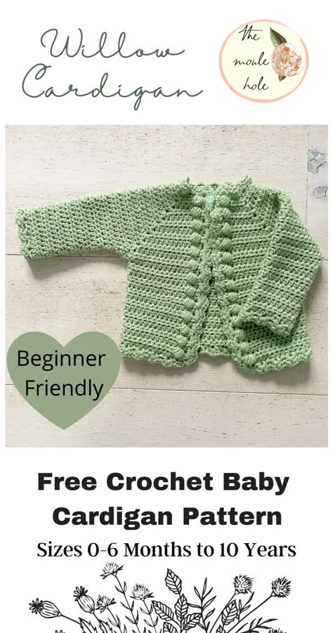 Crochet Baby Cardigan Free Pattern, Baby Cardigan Pattern Crochet, Crochet Baby Sweater Pattern, Crochet Baby Jacket, Crochet Baby Sweaters, Baby Cardigan Pattern, Crochet Baby Sweater, Baby Sweater Patterns, Crochet Baby Cardigan