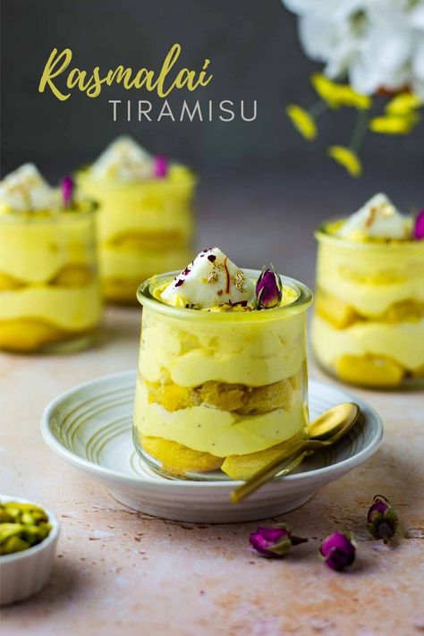 No Bake Mango Cheesecake, Pakistani Desserts, Italian Tiramisu, Rose Syrup, Mini Dessert Cups, Mango Cheesecake, Lime Cheesecake, Gulab Jamun, Indian Dessert Recipes