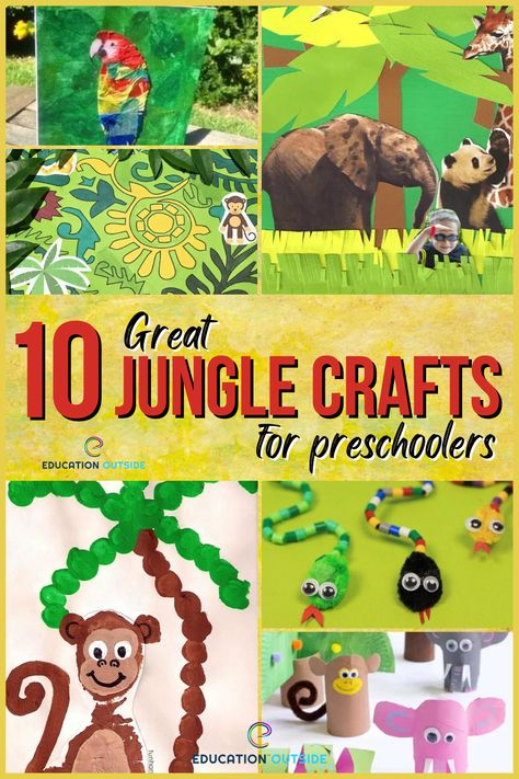 The Great Jungle Journey Vbs 2024 Crafts Ideas, The Great Jungle Journey Vbs Crafts, J Is For Jungle Craft, Jungle Art Projects For Preschool, Jungle Safari Crafts For Preschool, Jungle Unit Study, Going On A Safari Theme Preschool, Jungle Summer Camp, Jungle Activities For Kindergarten