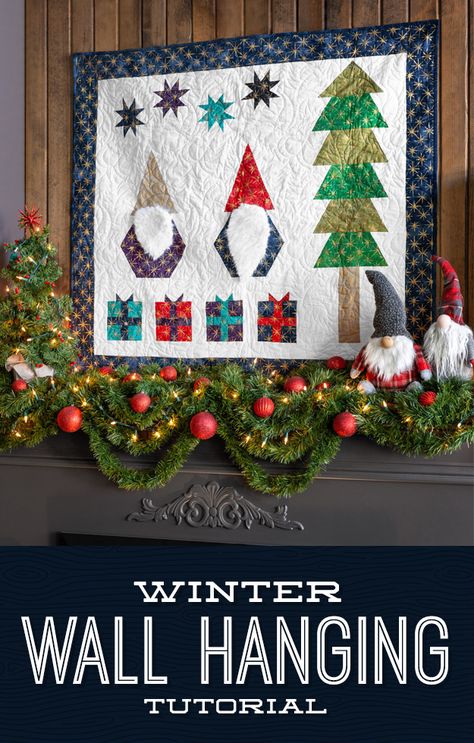 Tube Quilting, Easy Quilting Projects, Modern Christmas Quilt, Missouri Star Quilt Tutorials, Wall Hanging Quilt, Easy Quilting, Missouri Quilt, Missouri Star Quilt Company, Jelly Roll Quilt Patterns