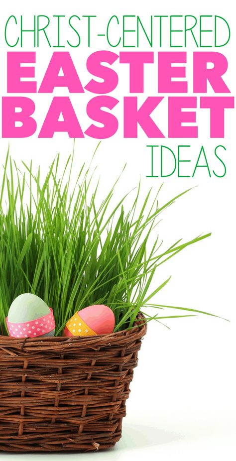 So many awesome ideas for Christ-centered Easter baskets. Books, movies, and fun gift tags to add to bubbles, shoes, and chalk. Christ Centered Easter Basket, Cheap Easter Baskets, Christian Easter Basket, Easter Ideas For Kids, Christian Easter Gifts, Fabric Easter Basket, Fun Easter Baskets, Christ Centered Easter, Unique Easter Baskets