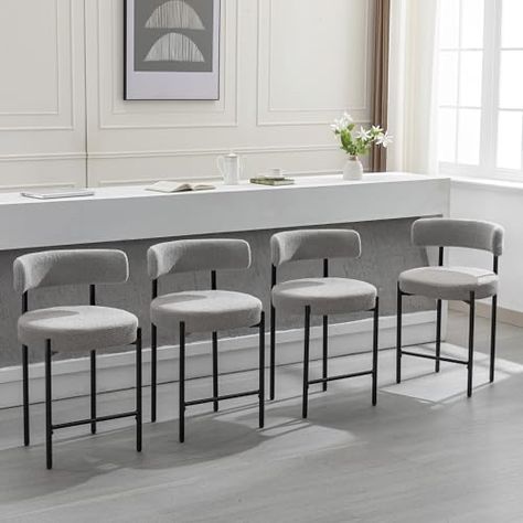 Black Counter Chairs, Modern Stools For Kitchen Island, Gray Bar Stools, Kitchen Island Chairs, Kitchen Barstools, Counter Stools With Backs, Grey Bar Stools, Island Chairs, Bar Stools Kitchen Island