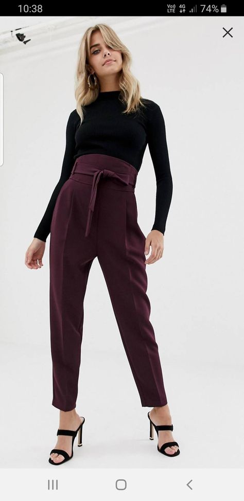 Peg Pants, Work Pants, Work Outfit, Plum, Jumpsuit, Pants, How To Wear, Trousers