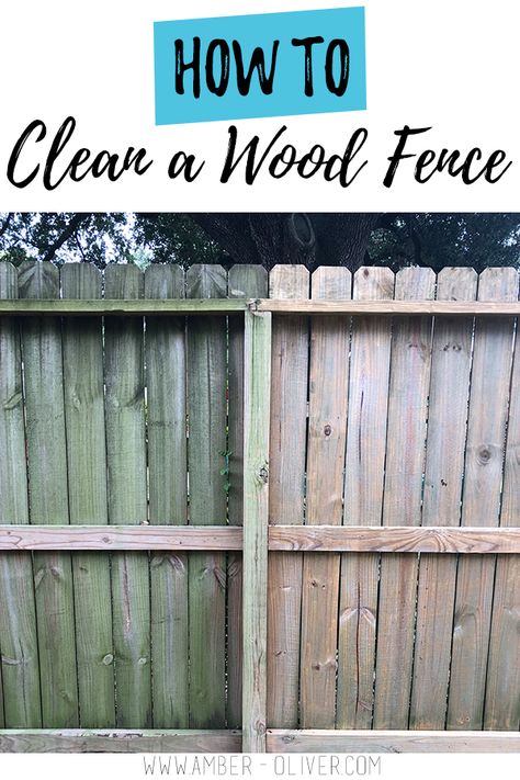 How to clean wood fence - quickly and easily! Instead of replacing your fence, clean it and make it look good as new! #cleaninghacks #backyard #fenceideas Redo Old Wooden Fence, Fix Fence, Diy Wooden Fence, Old Wood Fence, Pallet Gate, Old Fence Wood, Wood Fence Ideas, Old Fence Boards, Fences Ideas