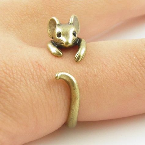 Adjustable sizeSize 59antique GOLD mouse ringAnimal by HappyRing Coloring Pages Animals, Finger Accessories, Elephant Shape, Ring Party Jewelry, Boho Chique, Vintage Elephant, Womens Rings Fashion, Animal Rings, Punk Jewelry