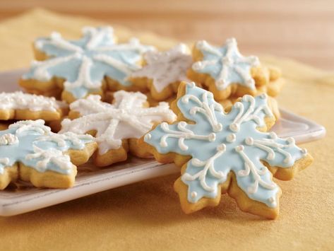 Classic Sugar Cookies Recipe | Food Network Colored Sugar, Cream Frosting, All Vegetables, Sugar Cookies Recipe, Oven Racks, Good Housekeeping, Almond Recipes, Cookies Recipe, Holiday Cookies