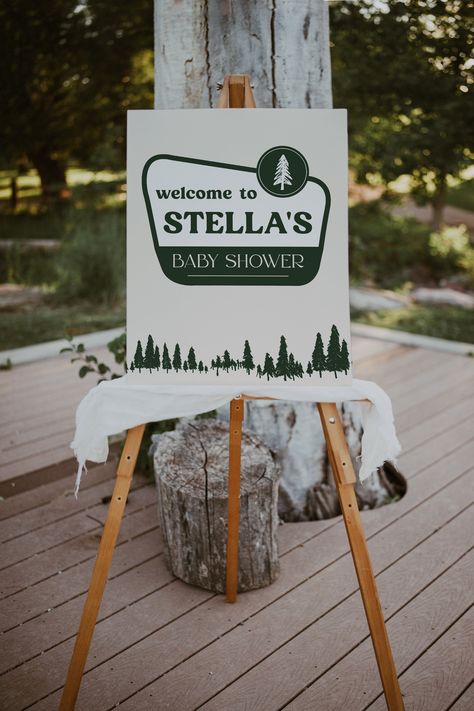 A little camper is on the way. This welcome sign template is editable, customizable, and perfect for a little camper baby shower. ►TRY OUT TEMPLATE BEFORE PURCHASE: Copy + Paste link in your browser https://templett.com/design/demo/INVITEDdesignCo/25743359,25743372 No special software requirements. Edit from any device. Template is ONLY editable in online TEMPLETT website. --Easily download and print completed template from TEMPLETT website. ►HOW TO ORDER  - Add listing to your cart - Download t A Little Camper Is On The Way, Happy Little Camper Baby Shower Theme, Little Camper Baby Shower Ideas, Camp Baby Shower Theme, Camper Baby Shower Ideas, Camp Baby Shower Ideas, Happy Camper Baby Shower Theme, Camping Themed Baby Shower Ideas, National Park Themed Baby Shower Ideas