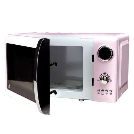 Add a splash of colour to your kitchen with this 700 watt pastel pink microwave, made in a retro style and available to purchase online today. Duck Egg Blue Decor, New Home Shopping List, Cream Microwave, Pink Microwave, Red Microwave, Retro Kitchen Appliances, Black Microwave, Candy Roses, Lavender Cottage