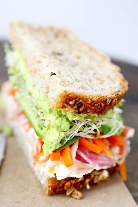 Veggie Sandwich Recipes, Veggie Sandwiches, Colorful Carrots, Healthy Sandwich Recipes, Vegetarian Sandwich, Veggie Sandwich, Healthy Sandwiches, Vegan Sandwich, Sloppy Joe