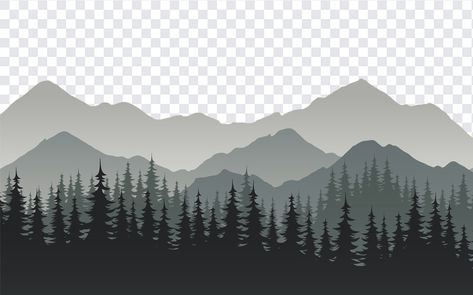 Mountain Silhouette PNG Mountain Element, Mountain Range Outline, Silhouette Mountains, Mountain Vector Art, Mountain Clipart Black And White, Mountain Png Nature, Mountain Png, Mountain Vector, Mountains Graphic