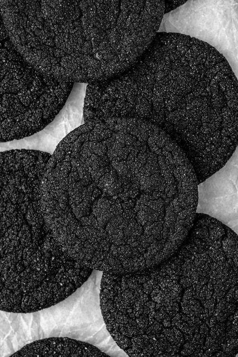 Black Cocoa Sugar Cookies - Eight Forest Lane Black Cocoa Powder Cookies, Black Cocoa Cookies, Black Cocoa Powder Recipes, Black Forest Cookies Recipe, Cocoa Sugar Cookies, Black Cookies, Creamy Coconut Curry, Dairy Free Cookie Recipe, Black Cocoa Powder