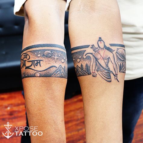 Ram band tattoos are a unique and visually striking form of body art. They feature intricate designs inspired by the power and symbolism of rams. These tattoos are a popular choice for individuals who want to showcase their strength, determination, and leadership qualities.
.
.
#tattoo #ramtattoo #rambandtattoo #ramband #ramjitattoo #tattooideas #tattooart  #tattooist #tattoodesign #tatt #tattooshop #tattooinjaipur #xposetattoosjaipur #xposetattoos #jaipur #pinkcity #rajasthan #india Jai Shree Ram Tattoo For Men, Jai Shree Ram Tattoo Design, Shree Ram Tattoo For Men, Ram Band Tattoo, Ram Tattoo For Men, Jai Shree Ram Tattoo, Ram Tattoo Design, Shree Ram Tattoo, Stripe Tattoo