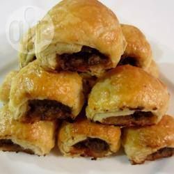 Rachael's sausage rolls @ allrecipes.co.uk English Sausage Rolls Recipe, Sub Roll Recipe, Sausage Rolls Recipe, Pie Crust Dough, Starting Line, Frozen Puff Pastry, Puff Pastry Sheets, Pastry Sheets, Sausage Rolls