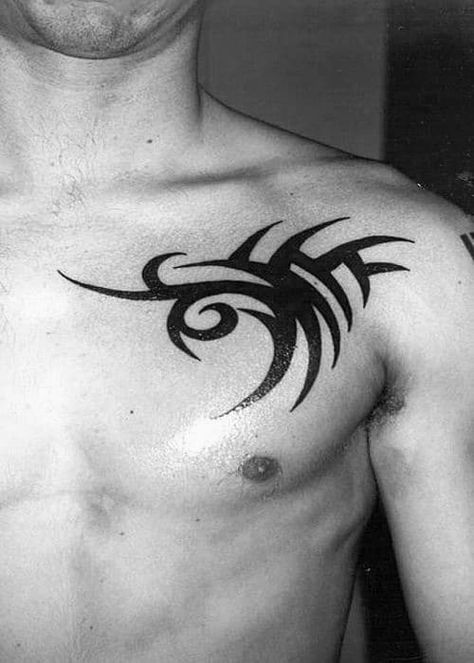 Chest Tattoo Simple, Chest Tattoo With Meaning, Chest Tattoo Quotes, Stammestattoo Designs, Meaning Tattoos, Small Chest Tattoos, Omerta Tattoo, Samoan Tattoo, Tattoo Inspiration Men