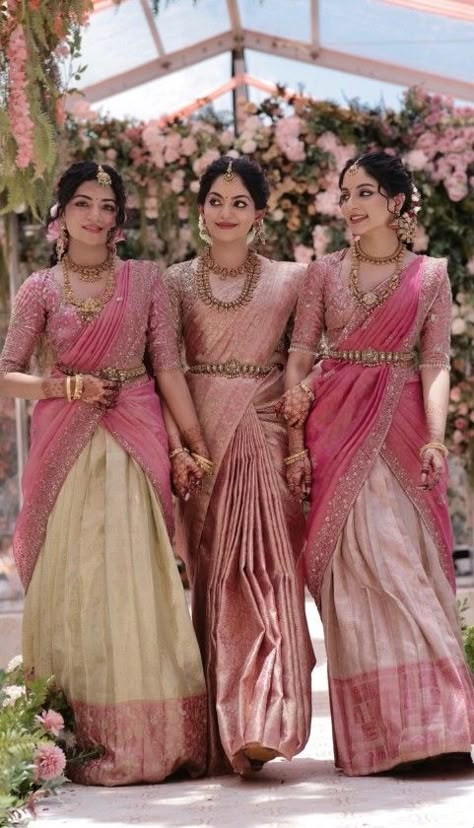 Bride And Sister Pictures Indian, Bride And Sister Pictures, Sister Wedding Photos, Bride And Sisters, Lehenga For Bride's Sister, Diya Krishna, Sisters Photo Ideas, Hansika Krishna, Ishaani Krishna