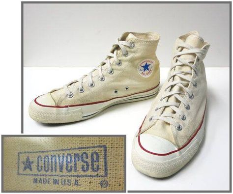 1960's Vintage Converse Chuck Taylor All Star High Top Canvas Men's Sneakers and Yes!!! Made in USA. Hot Apples, Vintage Men's Fashion, Converse Vintage, Century Shoes, Converse Cons, Vintage Converse, Vintage Man, Trainer Shoes, All Stars Converse