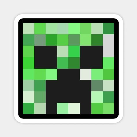 Minecraft Creeper - Creeper - Magnet | TeePublic Shop Minecraft, Face Painting Unicorn, Christmas Stickers Printable, Minecraft Stickers, Pac E Mike, Rick And Morty Stickers, Minecraft Printables, Creeper Minecraft, Sticker Design Inspiration