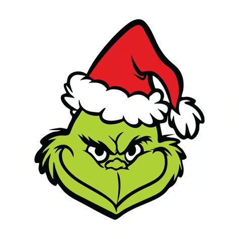 The Grinch Face, Grinch Stickers, Grinch Drawing, Grinch Christmas Svg, The Grinch Svg, Grinch Images, Grinch Crafts, Christmas Face Painting, Grinch Face Svg