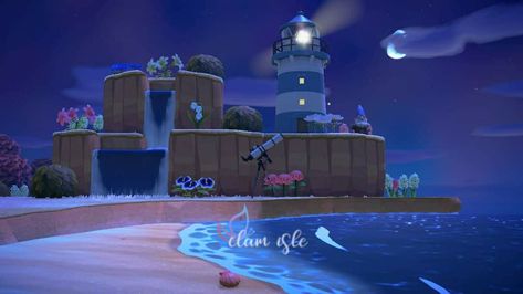 Pool Ideas Animal Crossing, Animal Crossing Small Area Ideas Outside, Acnh Island Designs Small Area, Small Area Animal Crossing, Animal Crossing Beach Island Ideas, Star Gazing Area Animal Crossing, Animal Crossing Star Fragments, Small Animal Crossing Ideas, Animal Crossing Island Beach Ideas