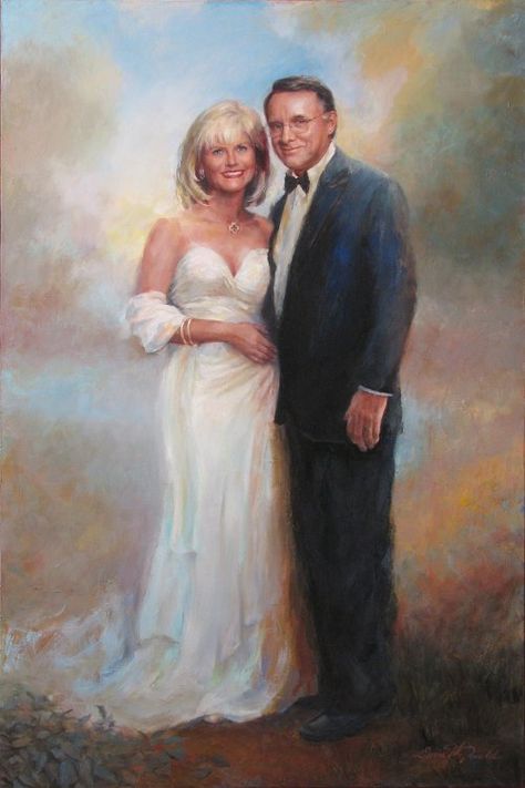 Paintings Of Couples, Formal Couples, Potrait Painting, Realistic Portrait, Couple Painting, Paintings And Drawings, Portrait Paintings, Drawing And Painting, Illustration Wall Art