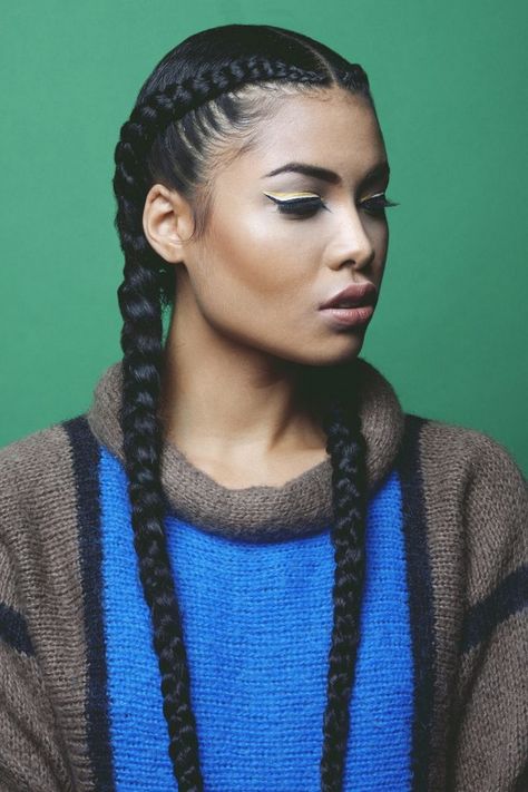 Two Braids Black Hair Two Braid Hairstyles, Cornrows Styles, Twisted Hair, French Braid Hairstyles, Fishtail Braid, Cool Braid Hairstyles, Two Braids, Cool Braids, Cornrows Braids