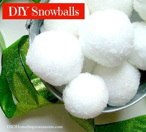 diy snowballs, crafts, seasonal holiday decor, DIY Snowballs Diy Snowballs, Snowballs Diy, Fake Snowballs, Homemade Fabric Softener, Knit Toys, Winter Decorations, Kids Sewing, Christmas Tours, Christmas Series