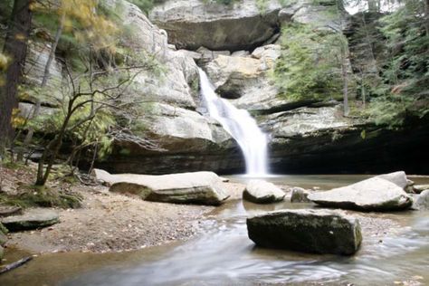 Southwest Ohio Waterfall Road Trip Ohio Waterfalls, Ohio Adventures, Horse Camping, Hocking Hills Ohio, Hocking Hills State Park, Nature Destinations, Cuyahoga Valley National Park, Ohio Travel, Hocking Hills