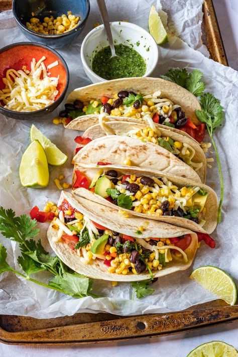 Vegetarian Soft Tacos, Vegetable Tacos, Easy Weeknight Dinners Healthy, Weeknight Dinner Ideas, Eggplant Parmesan Baked, Veggie Tacos, Black Bean Tacos, Vegetable Quinoa, Whole Wheat Spaghetti