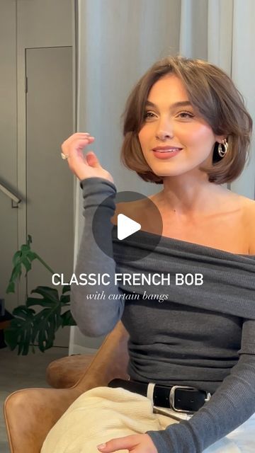 Marion Cotillard Bob Hair, Classic French Bob With Bangs, 1970s Bob Haircut, Messy Bob With Curtain Bangs, Classic French Bob Haircut, French Bob Brown Hair, Short Bob Haircut For Thick Hair, French Bob Oblong Face, French Bob Wispy Bangs