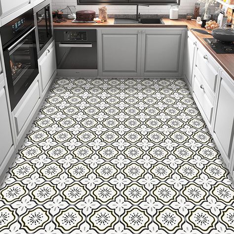 Vinyl Tile Flooring Bathroom, Peel And Stick Floor Tiles, Self Adhesive Floor Tiles, Stick Floor Tiles, Adhesive Floor Tiles, Tile For Bathroom, Vinyl Flooring Sheet, Eclectic Wallpaper, Patchwork Tiles