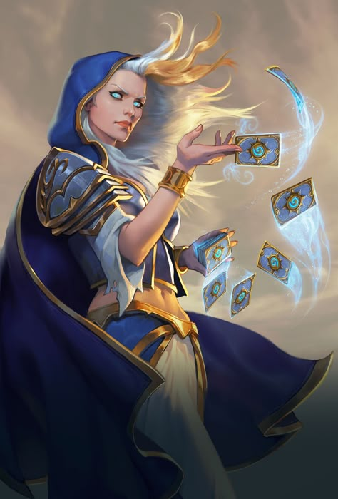 ArtStation - Jaina - Hearthstone, Will Murai Jaina Proudmoore, Warcraft Characters, Types Of Magic, Warcraft Art, Key Art, Paintings And Drawings, Blizzard Entertainment, Concept Art Character, Witch Art