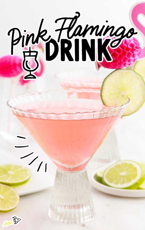 Pink Flamingo Drink, Flamingo Drink, Vodka Recipes Drinks, Lemon Vodka, Spaceships And Laser Beams, Vodka Recipes, Themed Drinks, Fruity Drinks, Cocktail Drinks Recipes