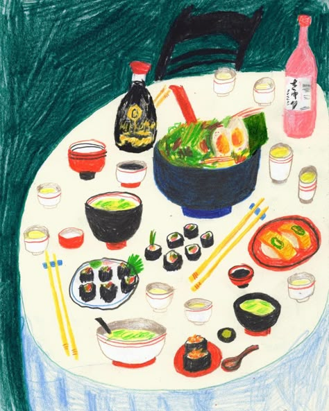 Maggie Cowles, Book Deal, Random Places, Color Me Mine, Food Sketch, Sushi Art, Food Illustration Art, Kids Around The World, Illustration Food