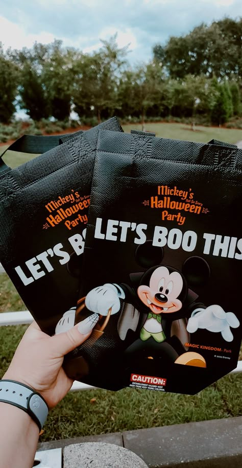 Disney Halloween Trick Or Treat Bags, Mickeys Not So Scary Halloween Party 2023, Disney Halloween Trip, Walt Disney World Halloween, Disney World Halloween Aesthetic, Mickey Not So Scary Halloween Party, Mickeys Not So Scary Halloween Party, Mnsshp 2024, Disney Not So Scary Halloween