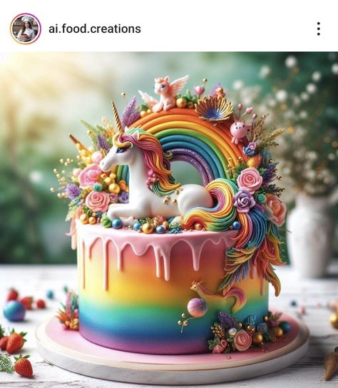 Unicorn Academy Cake, Rainbow Theme Cake, Unicorn Rainbow Cake, Fantasy Cakes, Candyland Cake, Rainbow Unicorn Cake, Special Event Cakes, Fantasy Cake, Unicorn Birthday Cake