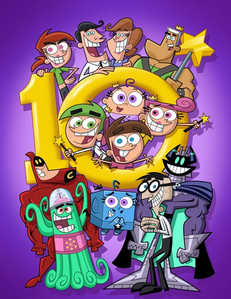 The Fairly Odd Parents~Group Picture Fairly Odd Parents Characters, Cosmo Und Wanda, Fairy Godparents, Timmy Turner, Circus Characters, Fairly Oddparents, Cosmo And Wanda, The Fairly Oddparents, Fairly Odd Parents