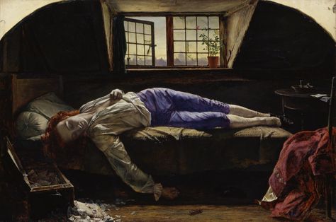 ‘Chatterton’, Henry Wallis, 1856 | Tate High School Drawing, Animation Schools, Stede Bonnet, Animation Classes, Tate Britain, National Portrait Gallery, British Art, Portrait Gallery, Outdoor Art