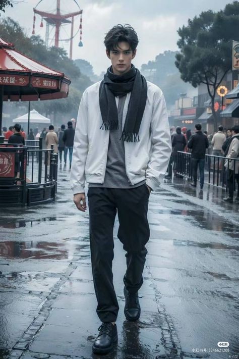 Chinese Street Fashion, Outfit Male, Male Streetwear, Chinese Outfit, Korean Couple Photoshoot, Animated Pictures, Poses Aesthetic, Clothing Reference, Chinese Fashion Street