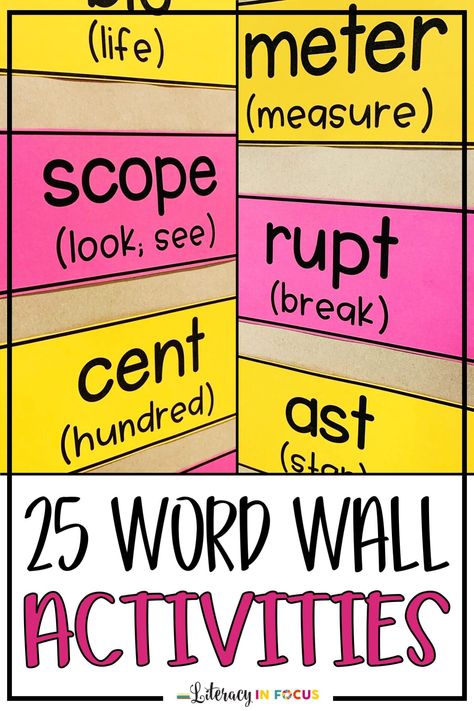 Herbology Classroom, Word Wall Template, Vocabulary Wall, Word Wall Activities, Classroom Word Wall, Science Word Wall, Math Word Walls, Vocabulary Word Walls, Poetry Activities