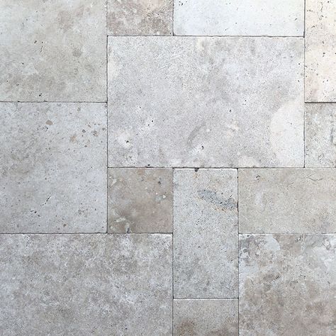 Grey Travertine, French Tile, Pool Pavers, Travertine Tiles, Travertine Outdoor, Entry Tile, Travertine Pavers, Porch Tile, French Pattern