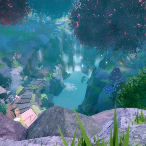 5 aesthetic screenshots from the game on ROBLOX called - Springs Rock (Showcase). I love the colours.. they looks so pretty! Roblox Islands House Ideas, Bloxburg Creative Builds, In The Hills Roblox Ideas, Themepark Tycoon 2 Roblox Ideas, Roblox Builds Studio, Roblox Castle, Roblox Studio Build Ideas, Roblox Showcase, Creative Bloxburg Builds